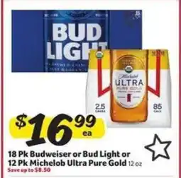 Winn Dixie Budweiser or Bud Light or Michelob Ultra Pure Gold offer