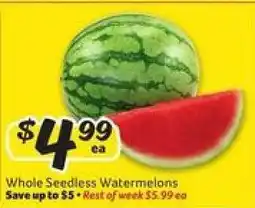 Winn Dixie Whole Seedless Watermelons offer