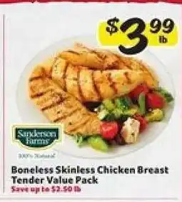 Winn Dixie Boneless Skinless Chicken Breast Tender Value Pack offer