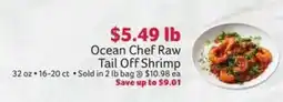 Winn Dixie Ocean Chef Raw Tail Off Shrimp offer