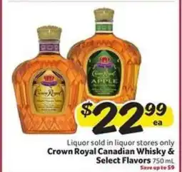 Winn Dixie Crown Royal Canadian Whisky & Select Flavors offer