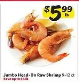 Winn Dixie Jumbo Head-On Raw Shrimp offer