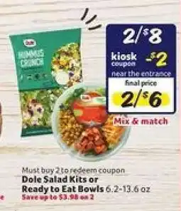 Winn Dixie Dole Salad Kits or Ready to Eat Bowls offer