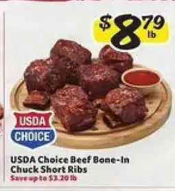 Winn Dixie USDA Choice Beef Bone-In Chuck Short Ribs offer