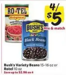 Winn Dixie Bush's Variety Beans or Rotel offer