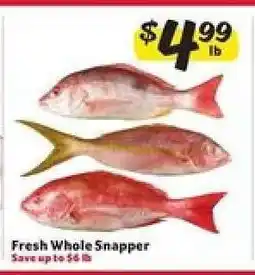 Winn Dixie Fresh Whole Snapper offer
