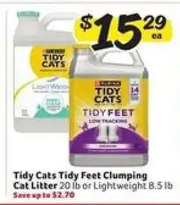 Winn Dixie Tidy Cats Tidy Feet Clumping Cat Litter offer