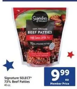 Safeway Signature SELECT 73% Beef Patties offer