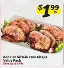 Winn Dixie Bone-In Sirloin Pork Chops Value Pack offer