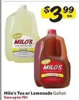 Winn Dixie Milo's Tea or Lemonade offer