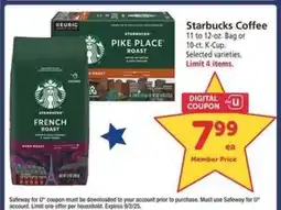 Safeway Starbucks Coffee offer