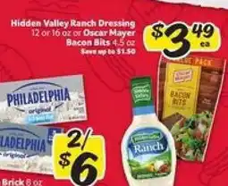Winn Dixie Hidden Valley Ranch Dressing or Oscar Mayer Bacon Bits offer