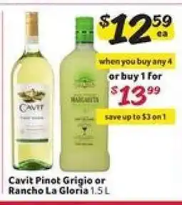 Winn Dixie Cavit Pinot Grigio or Rancho La Gloria offer