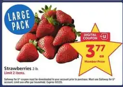 Safeway Strawberries offer