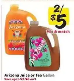 Winn Dixie Arizona Juice or Tea Gallon offer