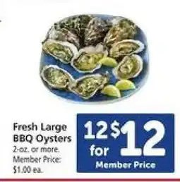 Safeway Fresh Large BBQ Oysters offer