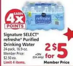 Safeway Signature Select Refreshe Purified Drinking Water offer