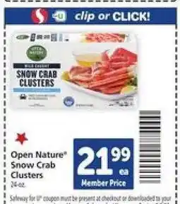 Safeway Open Nature Snow Crab Clusters offer