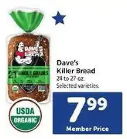 Safeway Dave's Killer Bread offer