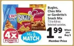 Safeway Bugles, Chex Mix or Gardetto's Snack Mix offer