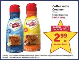Safeway Coffee mate Creamer offer