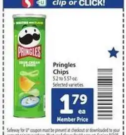 Safeway Pringles Chips offer