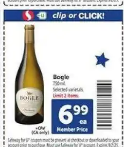 Safeway Bogle offer