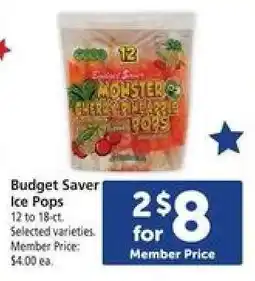 Safeway Budget Saver Ice Pops offer