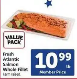 Safeway Fresh Atlantic Salmon Whole Fillet offer
