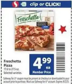 Safeway Freschetta Pizza offer