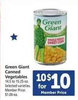 Safeway Green Giant Canned Vegetables offer