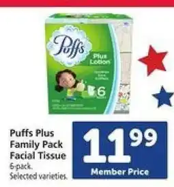 Safeway Puffs Plus Family Pack Facial Tissue offer
