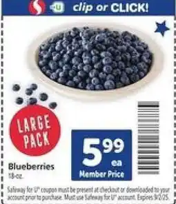 Safeway Blueberries offer