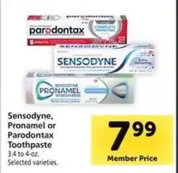 Safeway Sensodyne, Pronamel or parodontax Toothpaste offer