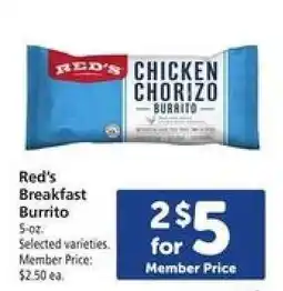 Safeway Red's Breakfast Burrito offer
