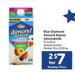 Safeway Blue Diamond Almond Breeze Almondmilk offer