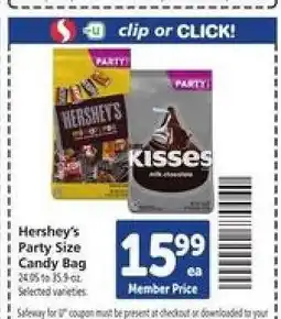 Safeway Hershey's Party Size Candy Bag offer