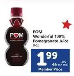 Safeway POM Wonderful 100% Pomegranate Juice offer