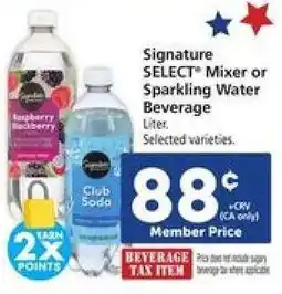 Safeway Signature SELECT Mixer or Sparkling Water Beverage offer