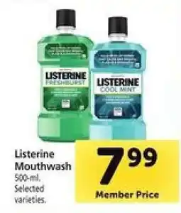 Safeway Listerine Mouthwash offer