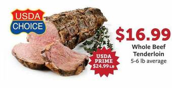 Fareway Whole Beef Tenderloin offer