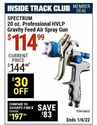 Harbor Freight Tools Spectrum Professional Hvlp Gravity Feed Air Spray Gun offer