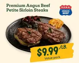 Sprouts Farmers Market Premium Angus Beef Petite Sirloin Steaks offer