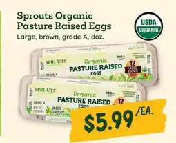 Sprouts Farmers Market Sprouts Organic Pasture Raised Eggs offer