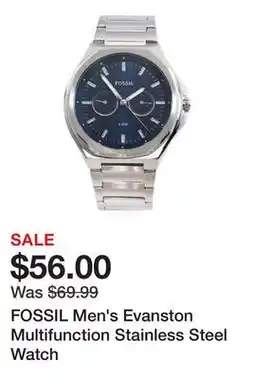 Marshalls FOSSIL Men's Evanston Multifunction Stainless Steel Watch offer