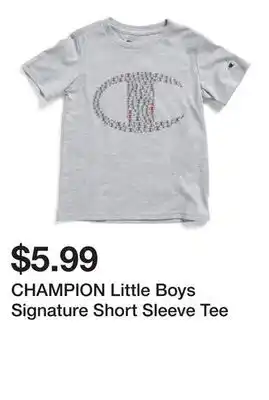 Marshalls CHAMPION Little Boys Signature Short Sleeve Tee offer