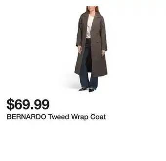 Marshalls BERNARDO Tweed Wrap Coat offer