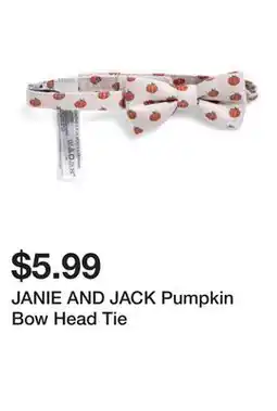 Marshalls JANIE AND JACK Pumpkin Bow Head Tie offer