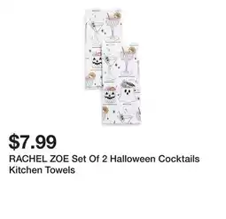 Marshalls RACHEL ZOE Set Of 2 Halloween Cocktails Kitchen Towels offer