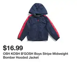 Marshalls OSH KOSH B'GOSH Boys Stripe Midweight Bomber Hooded Jacket offer